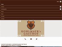 Tablet Screenshot of gasthof-kohlmayr.at